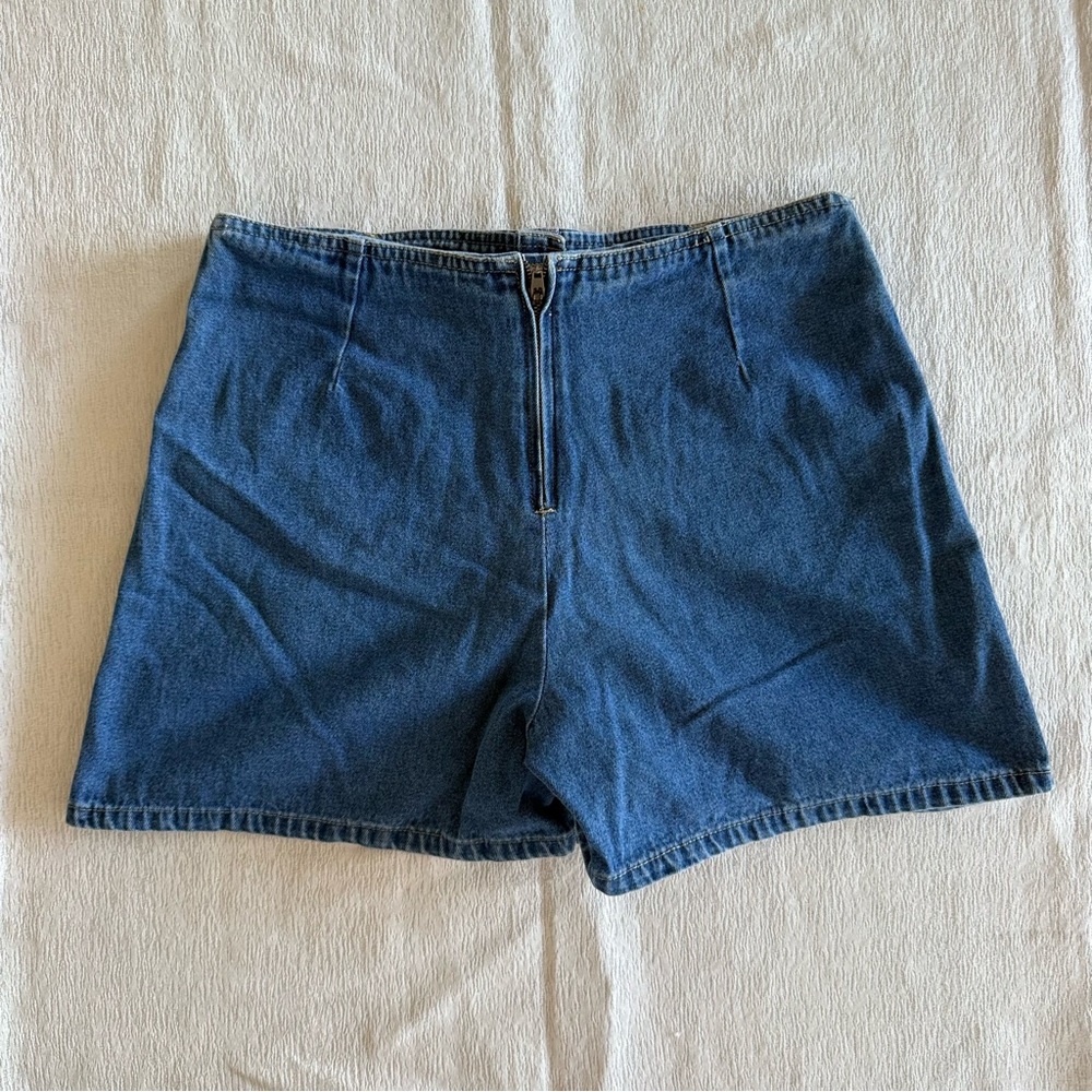 Womens Size 7/8 Denim Mini Skort Belted Cargo Pockets Y2K - Picture 3 of 13